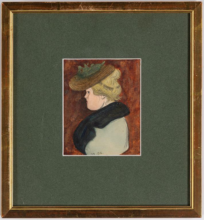 IVAR AROSENIUS, watercolor and pencil, signed and dated 02.