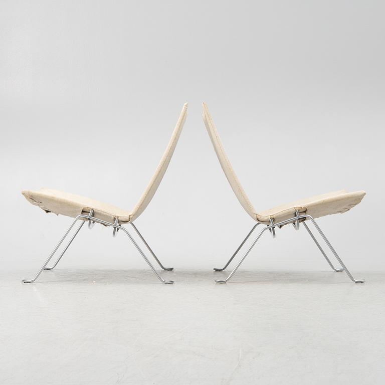 Poul Kjaerholm, "PK 22", fåtöljer, ett par, edition E Kold Christensen, Danmark.