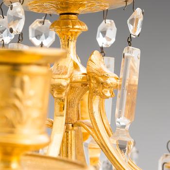 A 19th-Century candelabrum for seven candles.