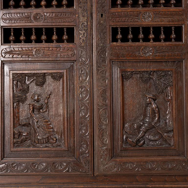 A pair of cabinets, Renaissance style, late 19th century.