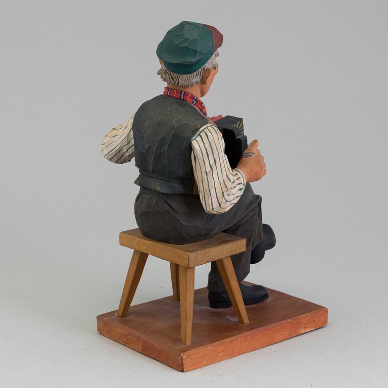 HERMAN ROSELL, a painted wood sculpture signed and dated 1940.