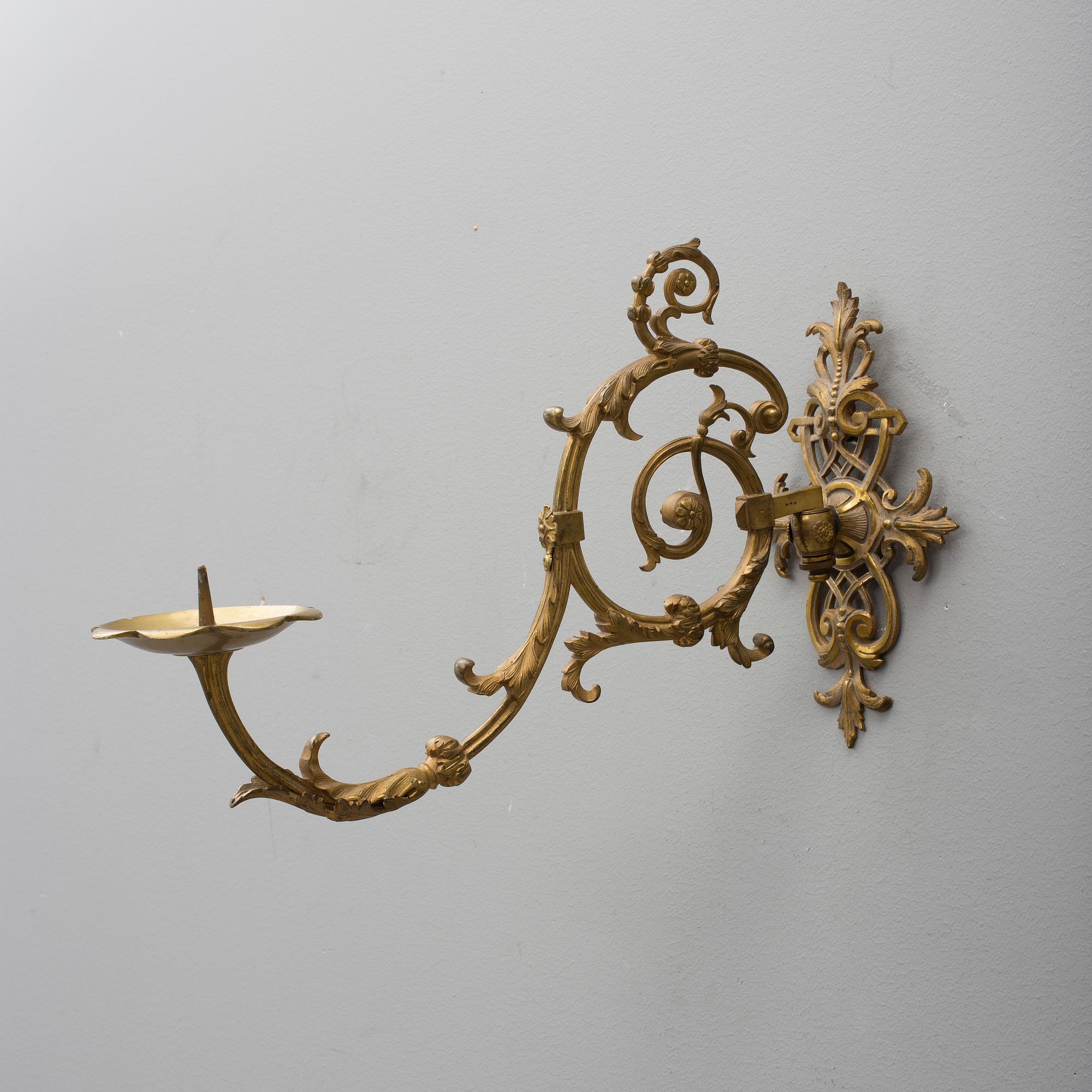 APPLIQUE, mässing, omkring sekelskiftet 1900.