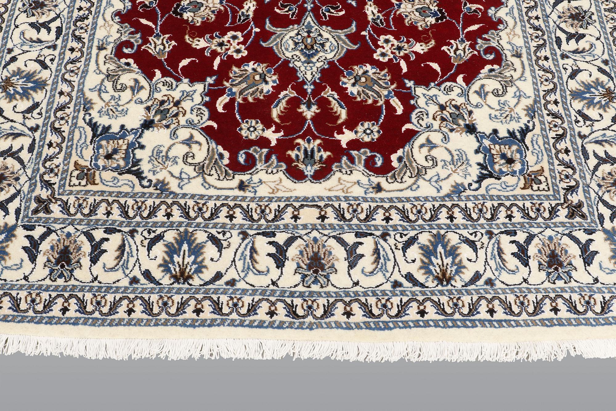 A rug, Nain part silk, ca 208 x 149 cm.
