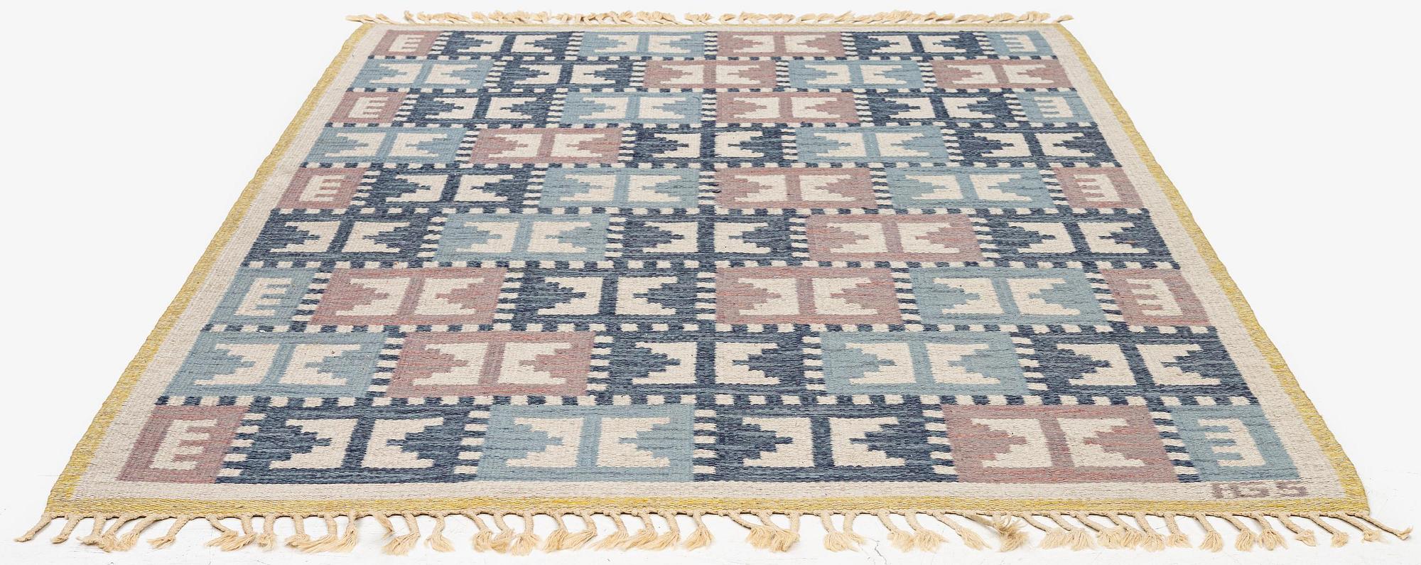 Anna-Greta Sjöqvist, a carpet, flat weave, c. 225 x 151 cm, signed AGS.
