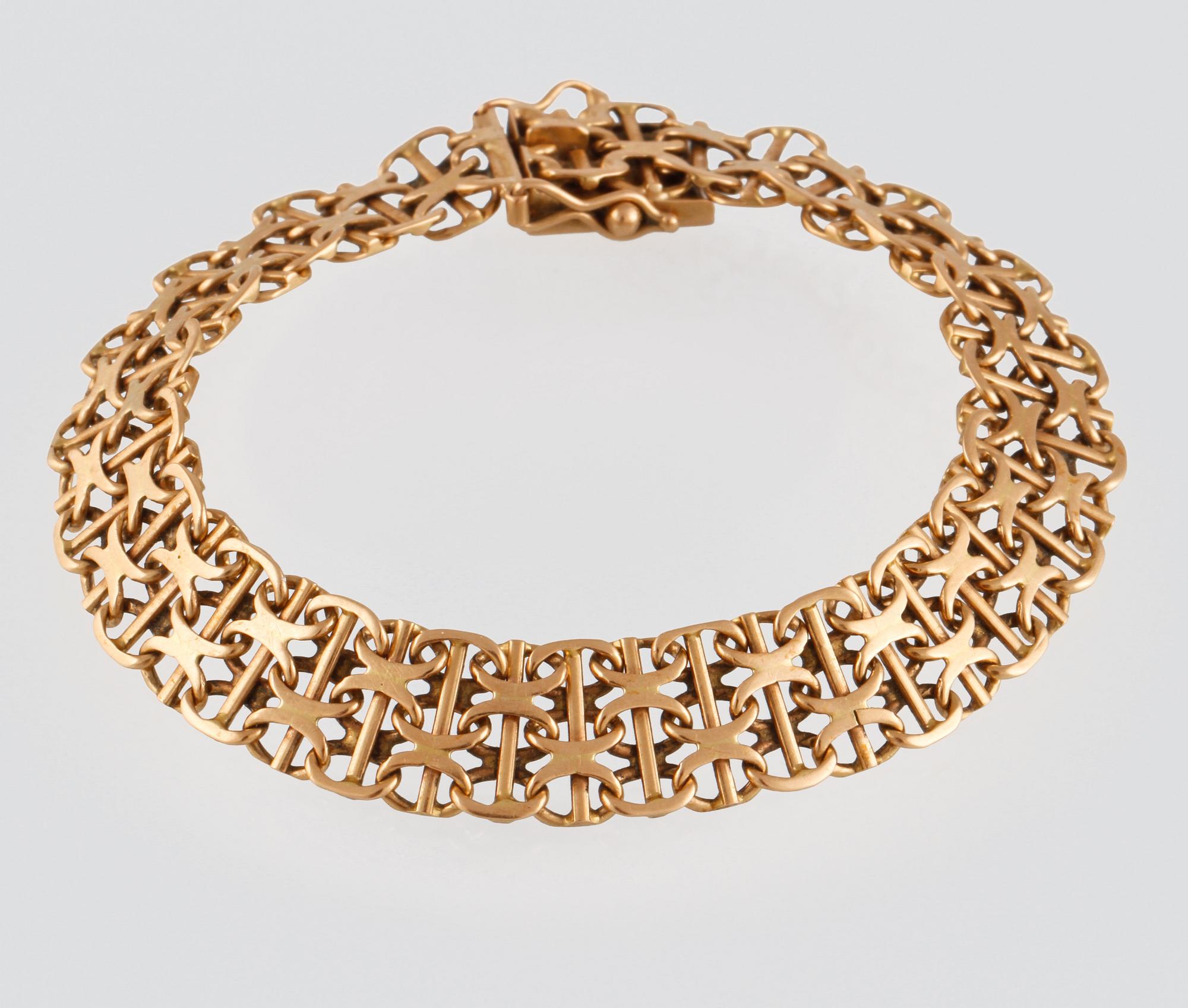 ARMLÄNK, 18K guld, ÄSA, Stockholm, 1963. Vikt 22.9 gram.