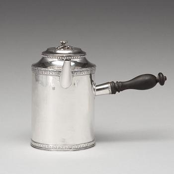 A Swedish 18th century silver chocolate-pot, mark of Pehr Zethelius, Stockholm 1767.