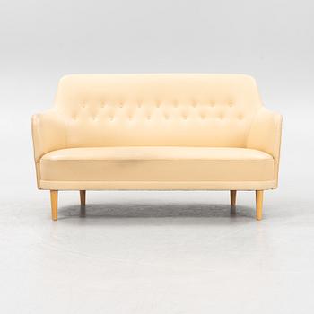 Carl Malmsten, a leather, 'Samsas' sofa, later part of the 20th Century.