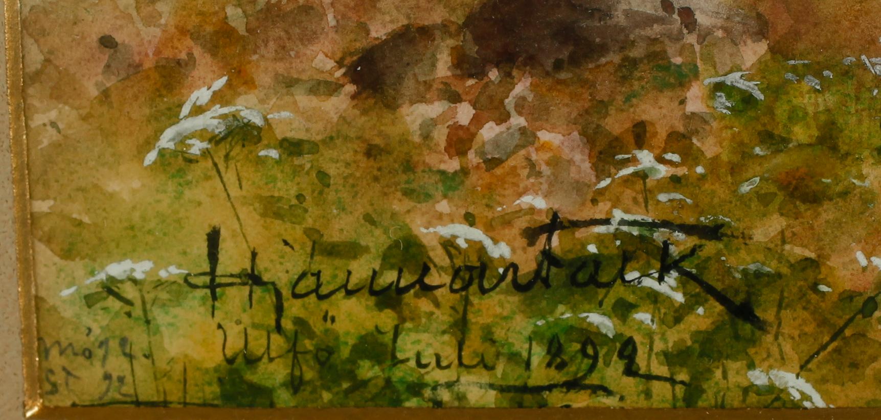 HJALMAR FALK, akvarell, sign och dat juli 1892.