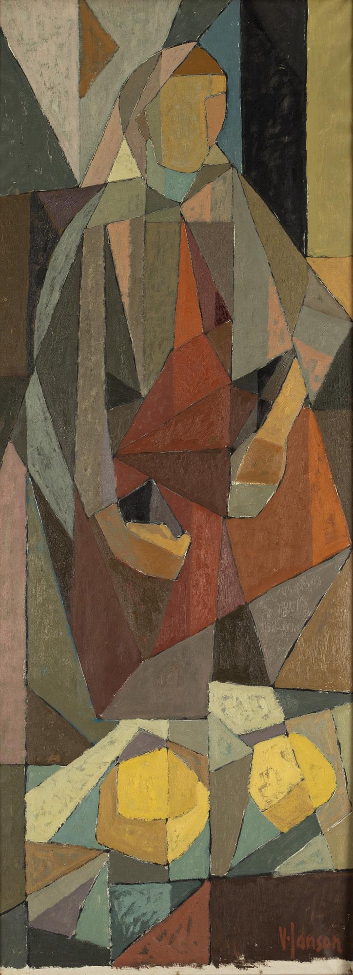 Vide Janson, olja på duk, signerad.