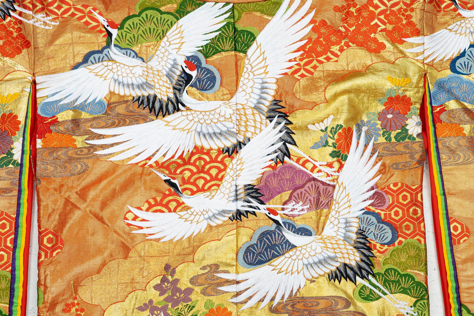 Bröllopskimono 'Uchikake', Japan, 1900-talets senare del.