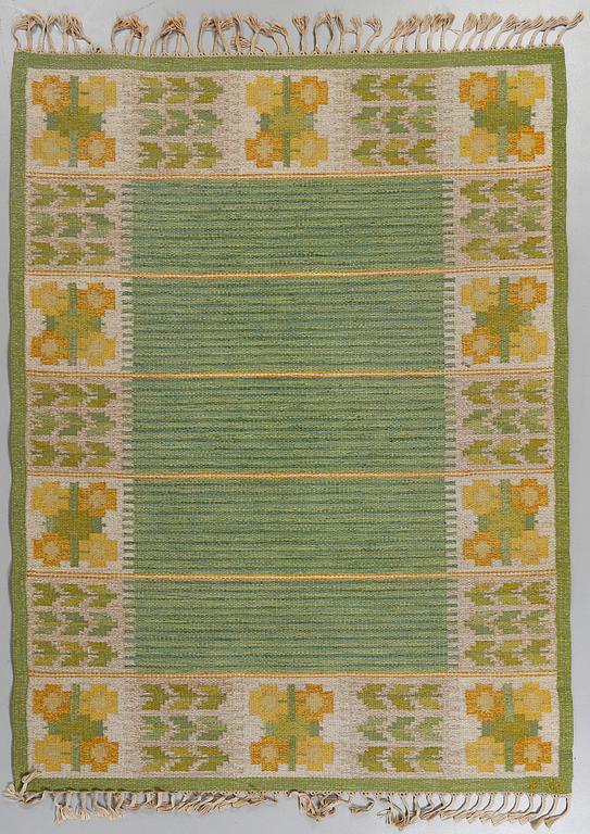 MATTA, rölakan, "Flora", Berit Woelfer, signerad BW, omkring 1900-talets mitt, 225x170 cm.