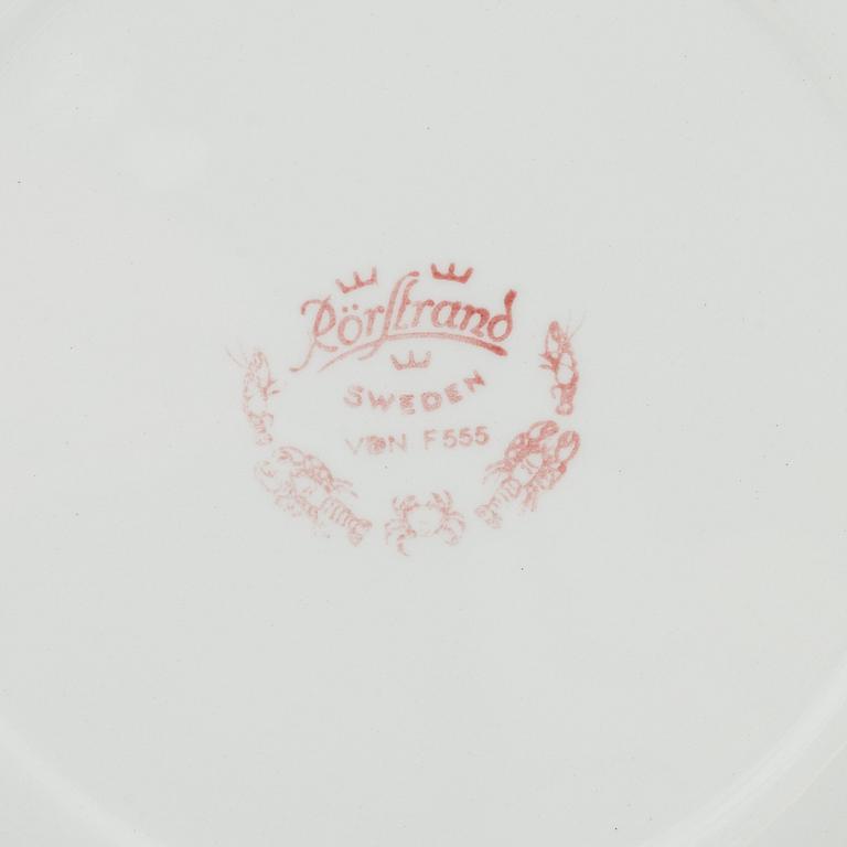 Alf Wallander, a set of 12 flintware crayfish plates from Rörstrand.