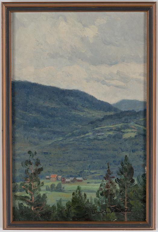 CHARLOTTE WAHLSTRÖM, an oil on canvas. Signed. On the back dated 1907.