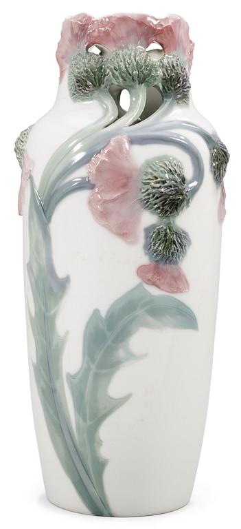 A Mela Anderberg porcelain art nouveau vase by Rörstrand ca 1900.