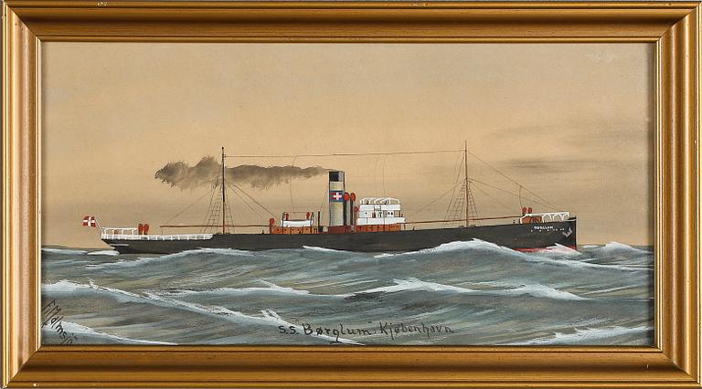 JOHAN FREDRIK MALMSJÖ, akvarell, signerad.