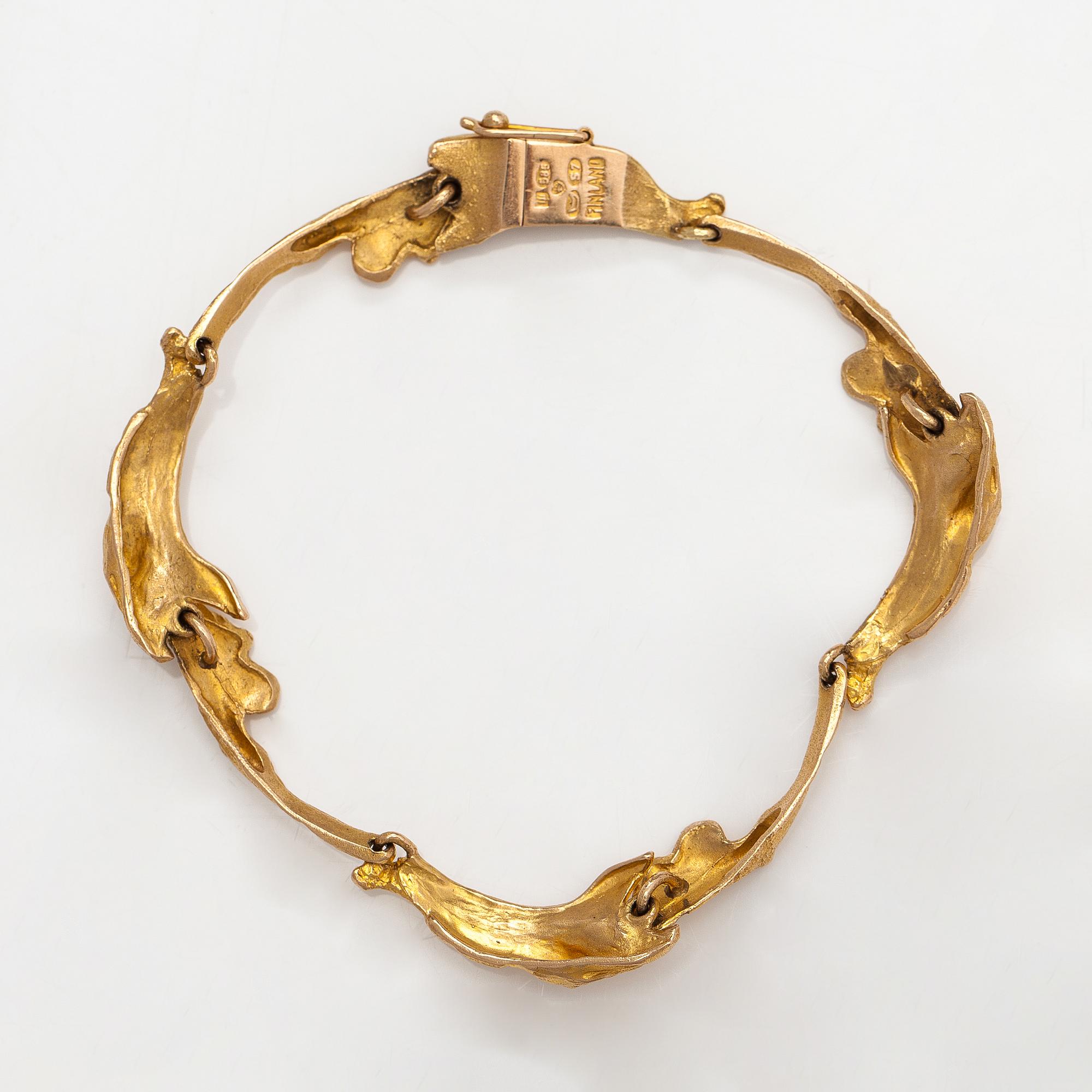 Björn Weckström, "Orchid psychedelic"A 14K gold bracelet . Lapponia 1971.
