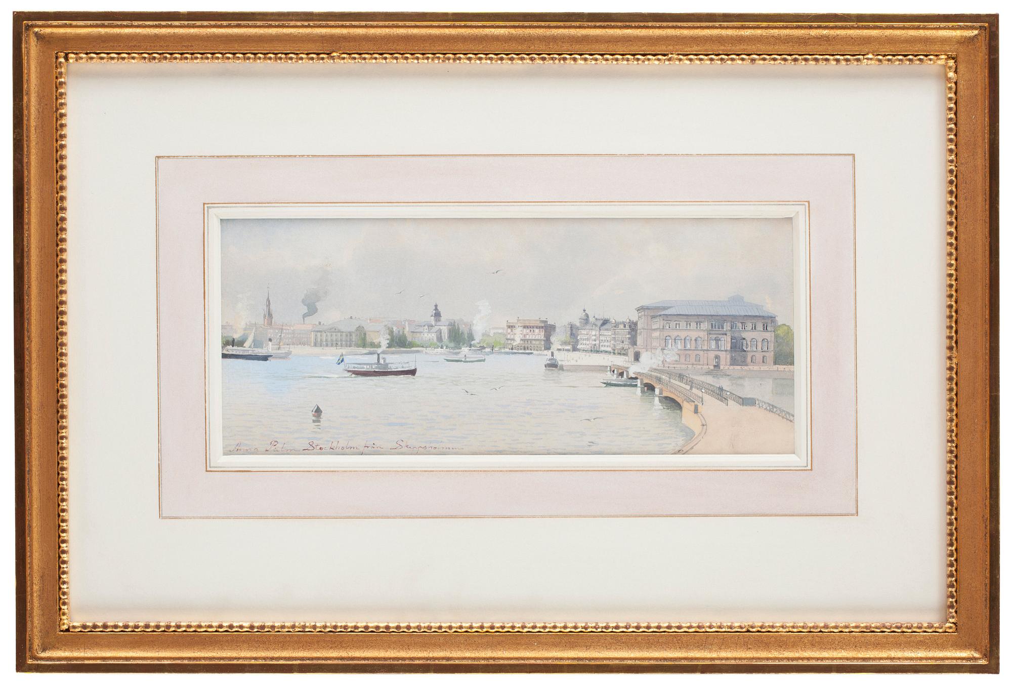 Anna Palm de Rosa, "Stockholm från Skeppsholmen" (View over Stockholm from Skeppsholmen).