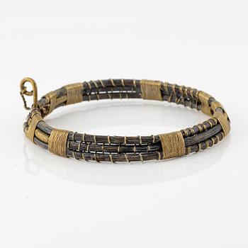 Vivianna Torun Bülow-Hübe, a necklace, brass and rattan, Stockholm executed in her own workshop late 1940's.