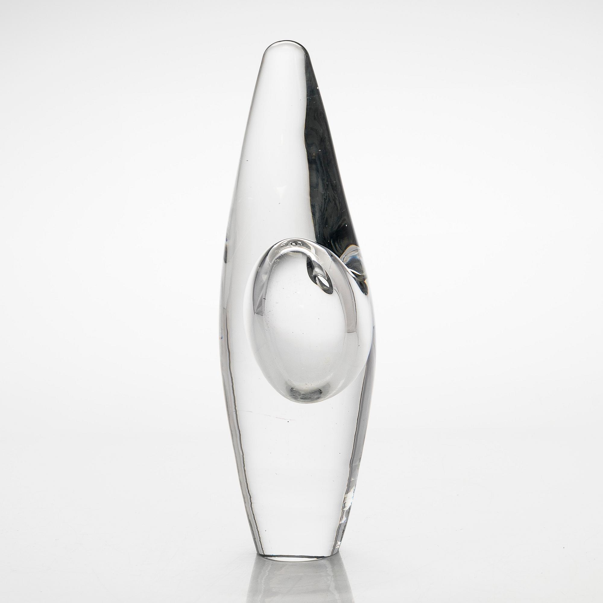 Timo Sarpaneva, an 'Orchid' glass sculpture, signed Timo Sarpaneva Iittala 3568.