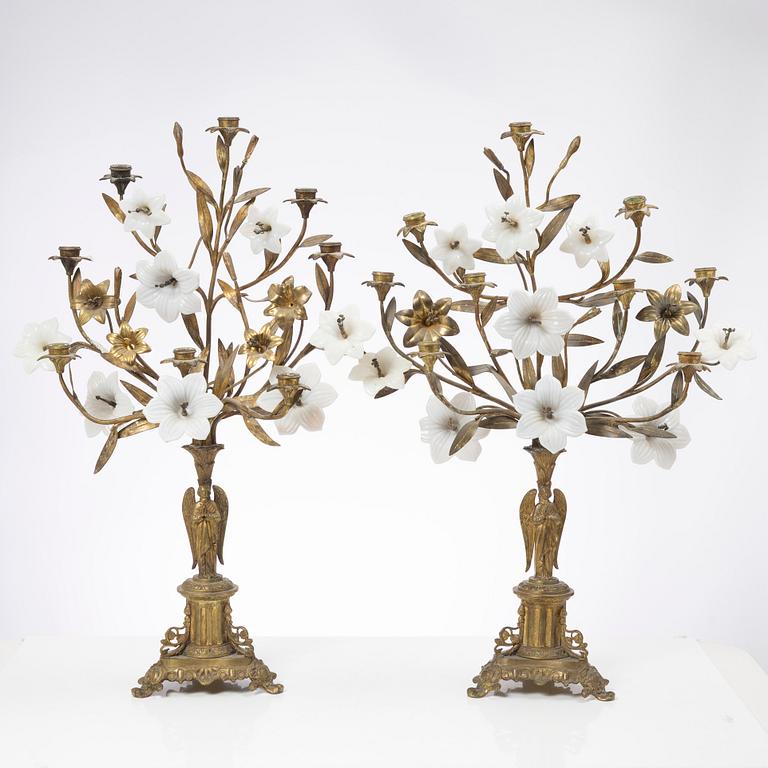 Kandelabrar, ett par, Frankrike, 1800-talets andra hälft.