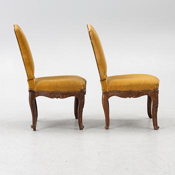 A pair of chairs, Louis XV, France, 18th century.