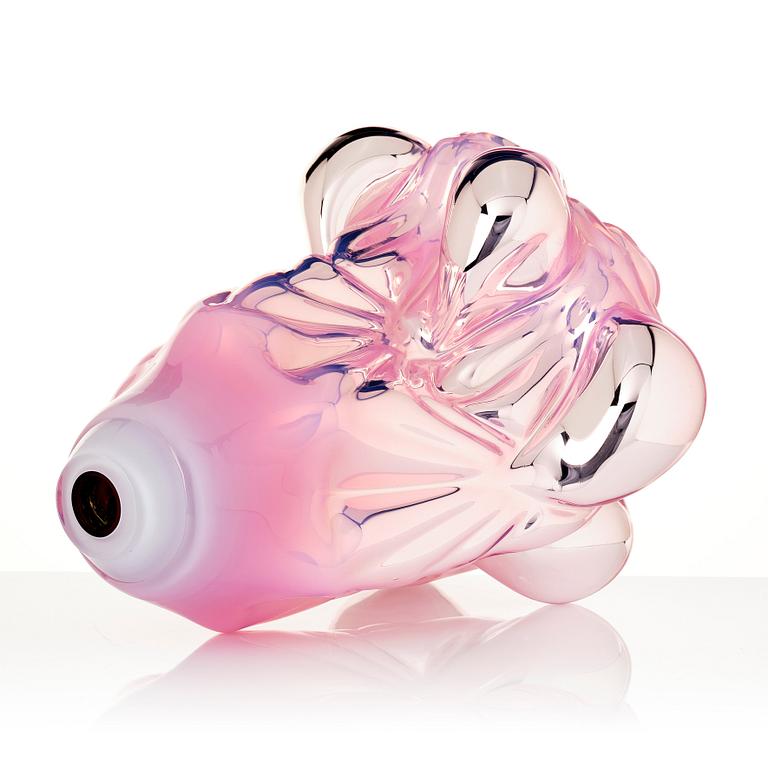 Hanna Hansdotter, a sculpture, "Dripping print", ed. AP 1, The Glass Factory, Boda Glasbruk 2018.