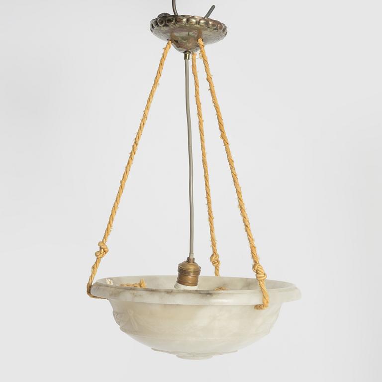 A ceiling pendant light, 1920s.