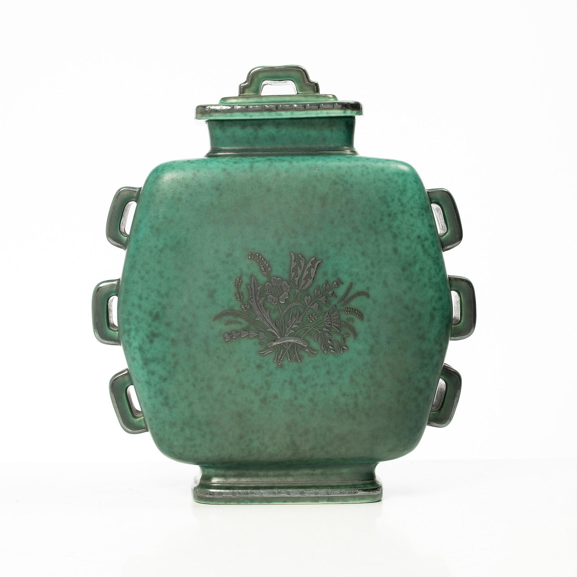 Wilhelm Kåge, lockurna, stengods, "Argenta", Gustavsberg, 1947.