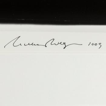 WILLIAM WEGMAN, photograph, signed and dated -09.