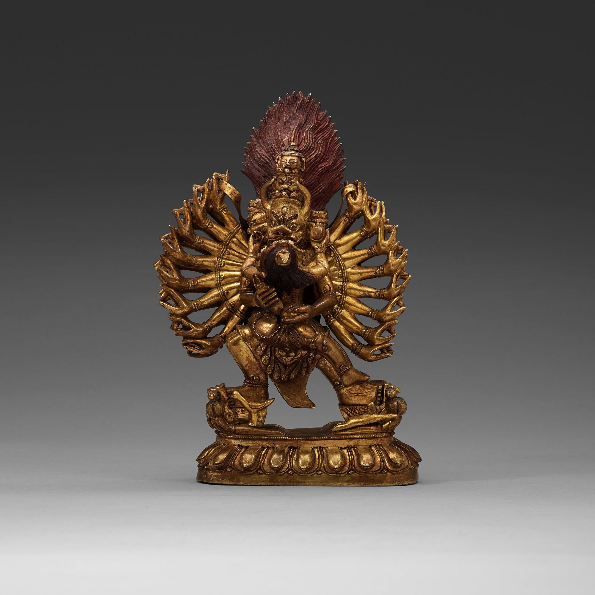 YAMANTAKA, brons. Tibeto-kinesisk, omkring 1900.