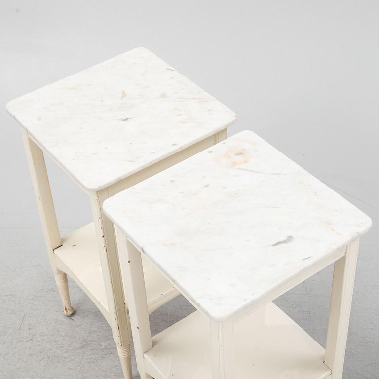 Sängbord, ett par, tidigt 1900-tal.