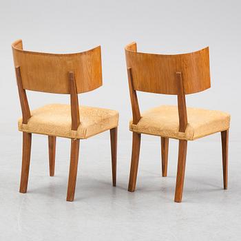 A pair of Swedish Grace klismos chairs, 1930's.