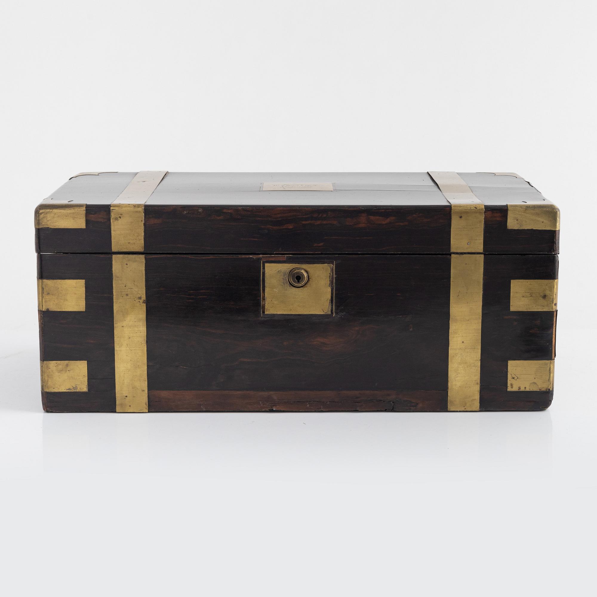 A Victorian writing slope, 1870's.