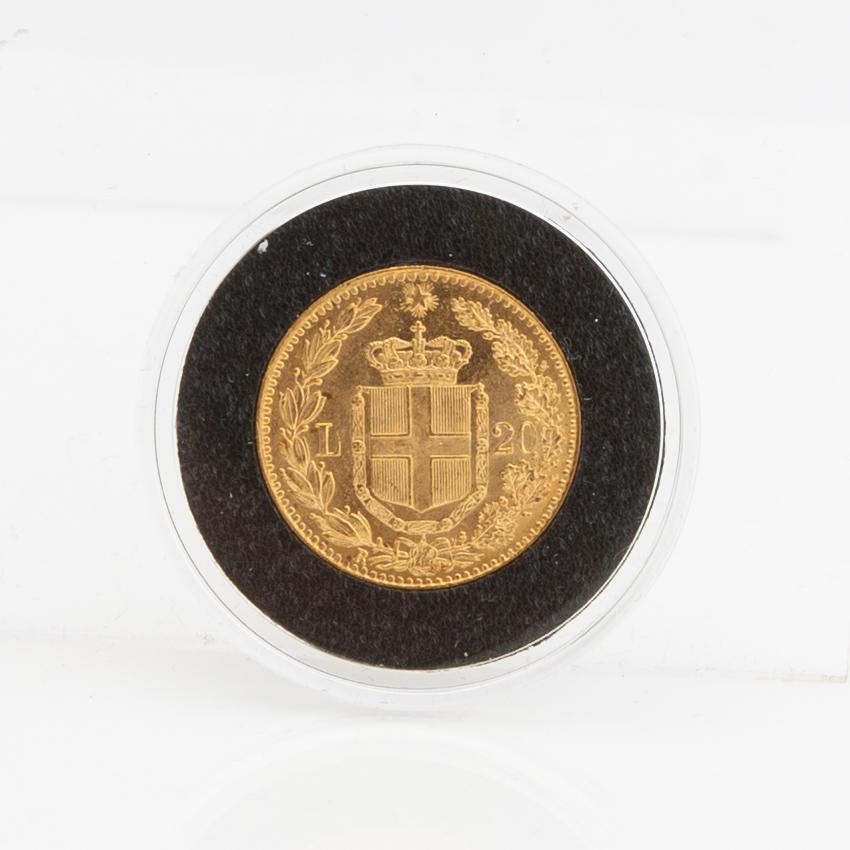 Guldmynt Italien, Umberto I 20 Lire, 1881.