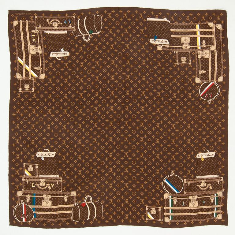 LOUIS VUITTON, a silk scarf.