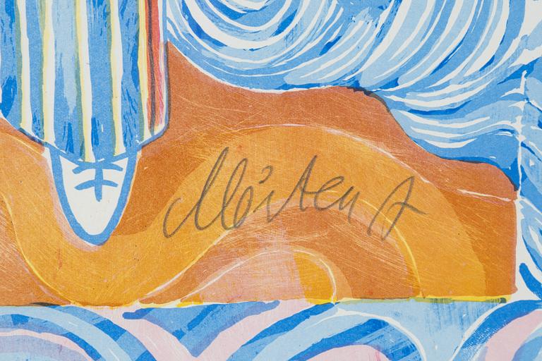 Mårten Andersson, lithograph in colours, 1990, signed 75/360.