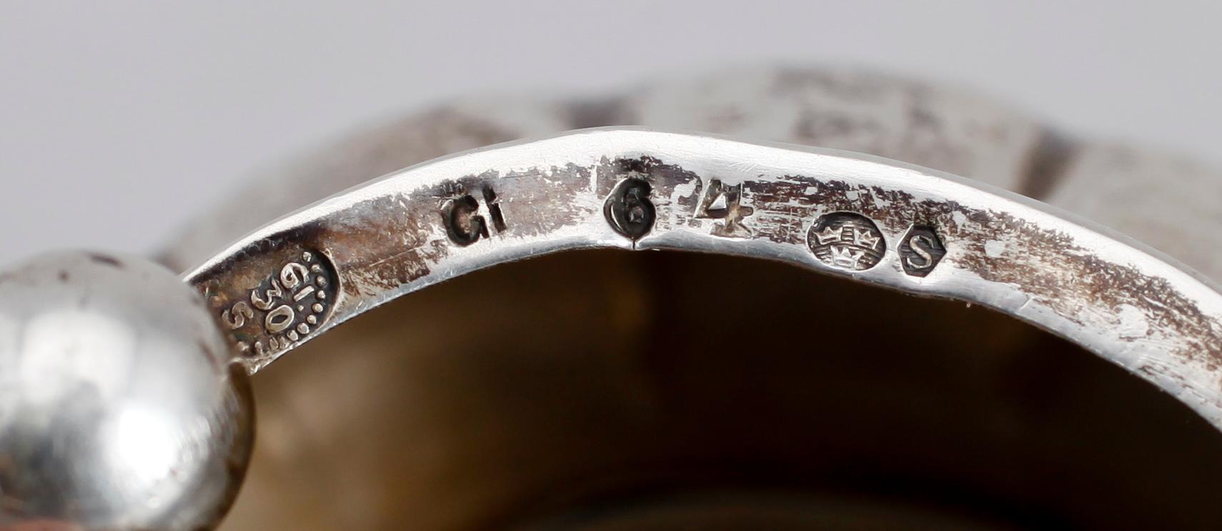 SALTKAR, silver, Georg Jensen, Köpenhamn, tidigt 1900-tal.