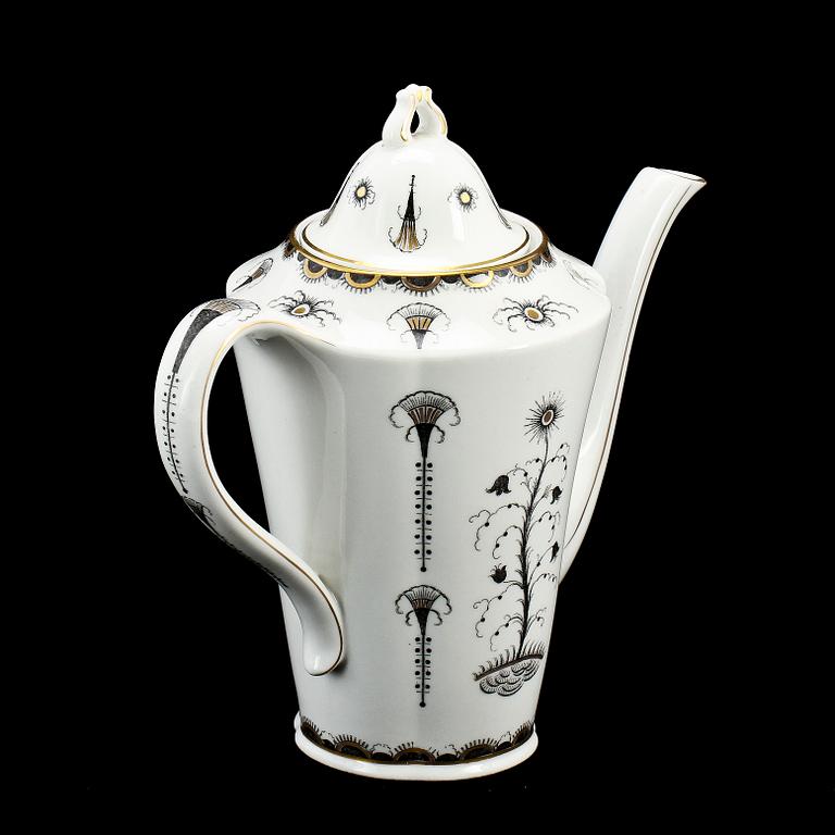 KAFFESERVIS, 16 delar, porslin, Rörstrand, 1900-talets första hälft.