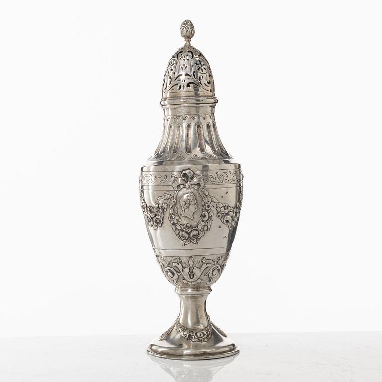 Sockerruska, silver 800, Tyskland, omkring 1900.