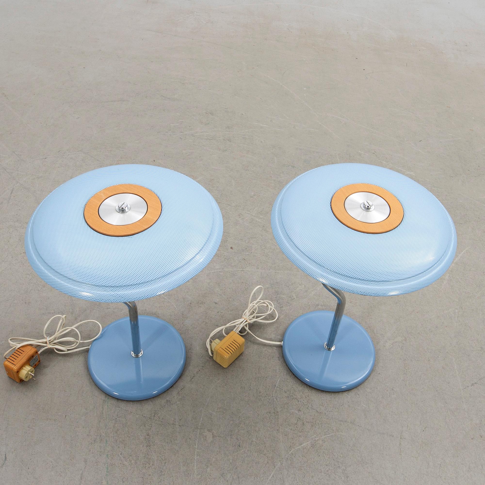 Table lamps, a pair, Hans Philip Zachau, "Softling", Ateljé Lyktan, designed in 1982.