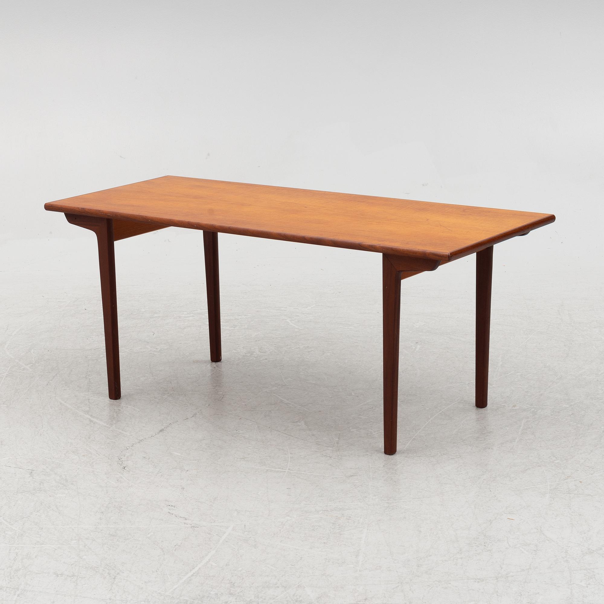 A teak coffee table and two side tables, Scandinavia, 1960's/70's.