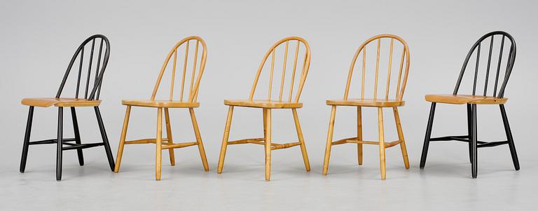 STOLAR, 5 st, Sannolikt Tallåsens Möbelindustrier, omkring 1900-talets mitt.