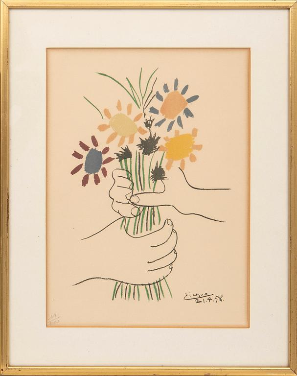 Pablo Picasso, efter, "Le Bouguet" och "Colombe".