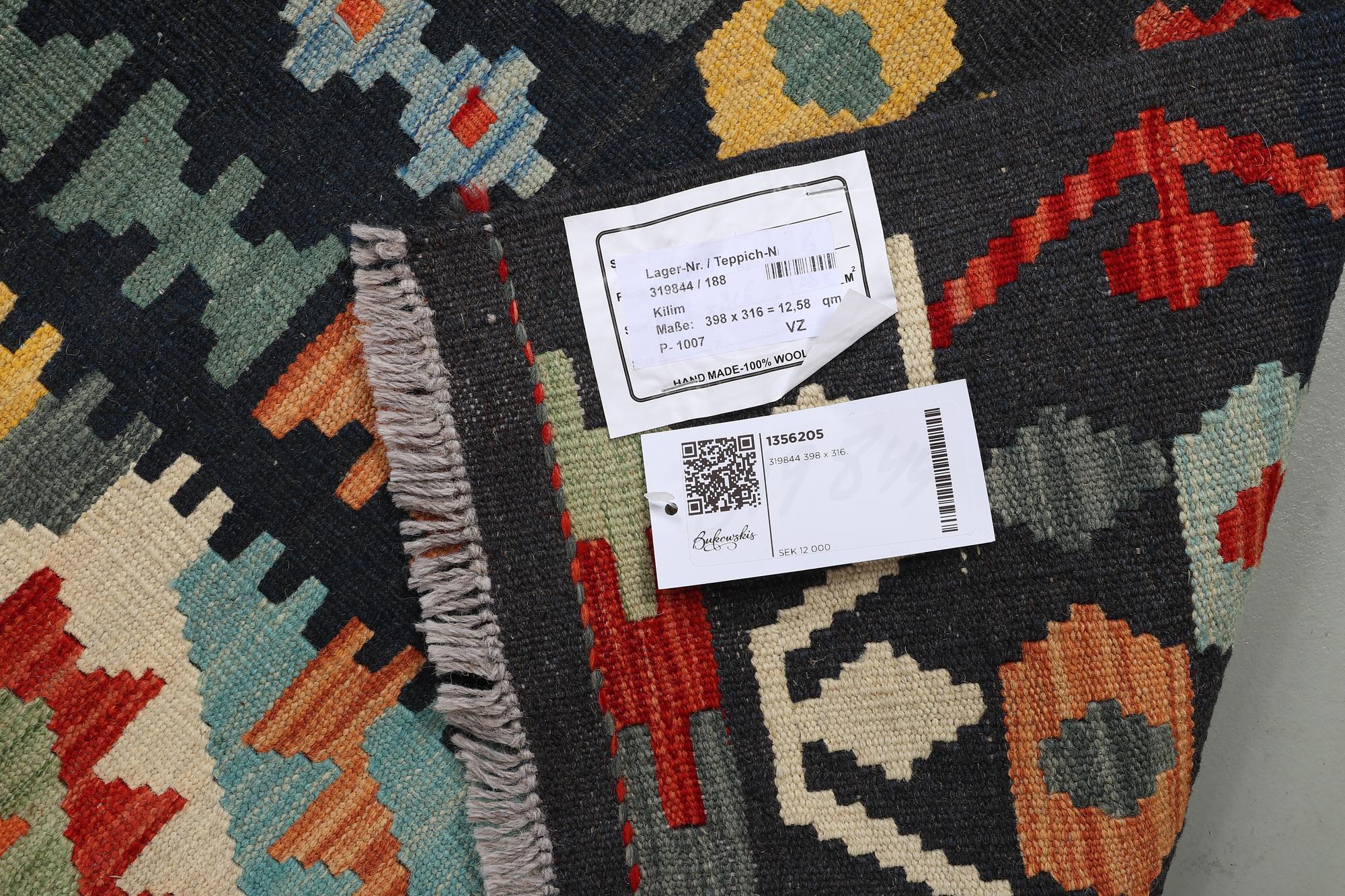 A carpet, Kilim, ca 398 x 316 cm.