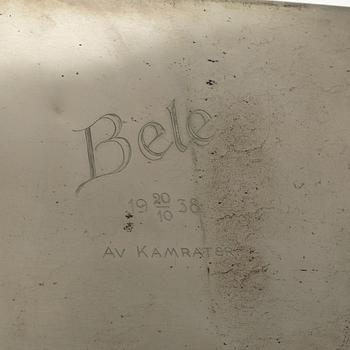 Oscar Antonsson, skrin, tenn, Art Deco, 1938, Athena Ystad.