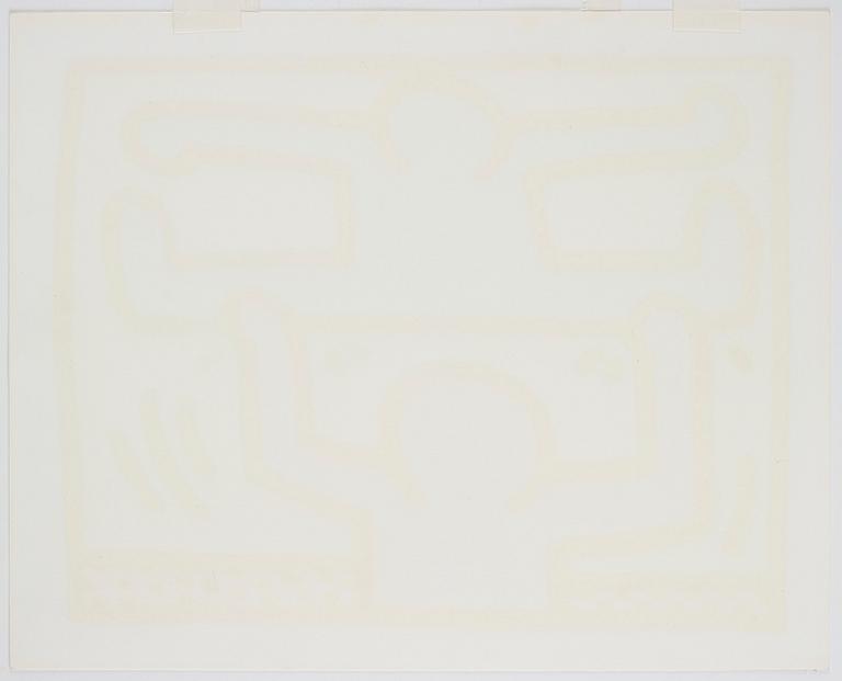 Keith Haring, "Untitled, Pl. 4", from "Pop Shop I series".