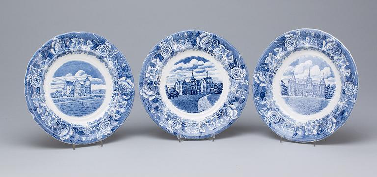 SERVISDELAR, 15 delar, flintgods, "Skåne", Rörstrand, 1900-tal.