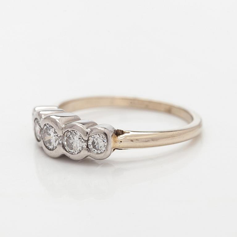 Ring, brilliant cut diamonds, 14K white gold.
