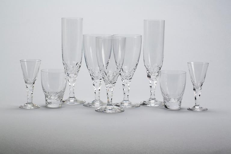 GLASSERVIS, glas, 20 delar, "Carina", Ingeborg Lundin, Orrefors.