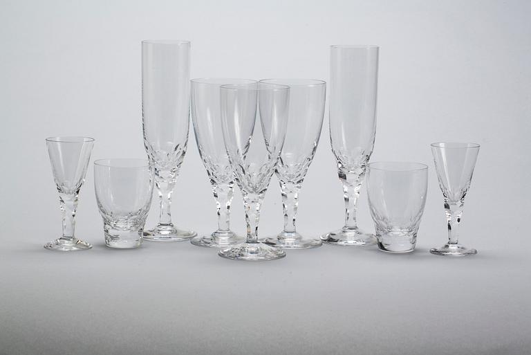 GLASSERVIS, glas, 20 delar, "Carina", Ingeborg Lundin, Orrefors.